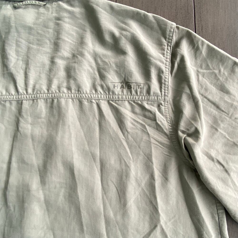 Habit Men’s Outdoor Shirt • Large • Green • Vented Mesh • UPF • Short Sleeve - Picture 7 of 7